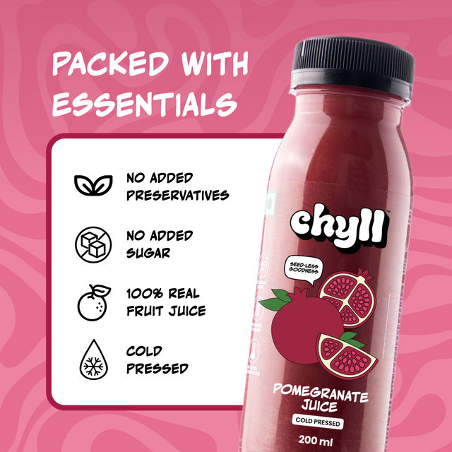 Chyll 100% Fresh Apple Beetroot Carrot Juice - Cold Pressed(200ml), Chyll 100% Fresh Pomegranate Juice - Cold Pressed(200ml) & Chyll 100% Fresh Apple Juice - Cold Pressed(200ml) Combo