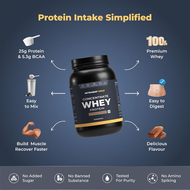 Nutrabay Gold Concentrate Whey Protein Rich Chocolate Creme