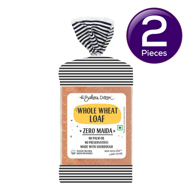 The Baker's Dozen 100% Whole Wheat Bread - No Palm Oil No Preservative 450 g Combo