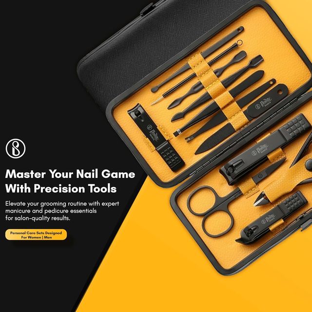 Beaute Secrets 12 in 1 Nail Clipper Set Manicure Pedicure Tools With Storage Case