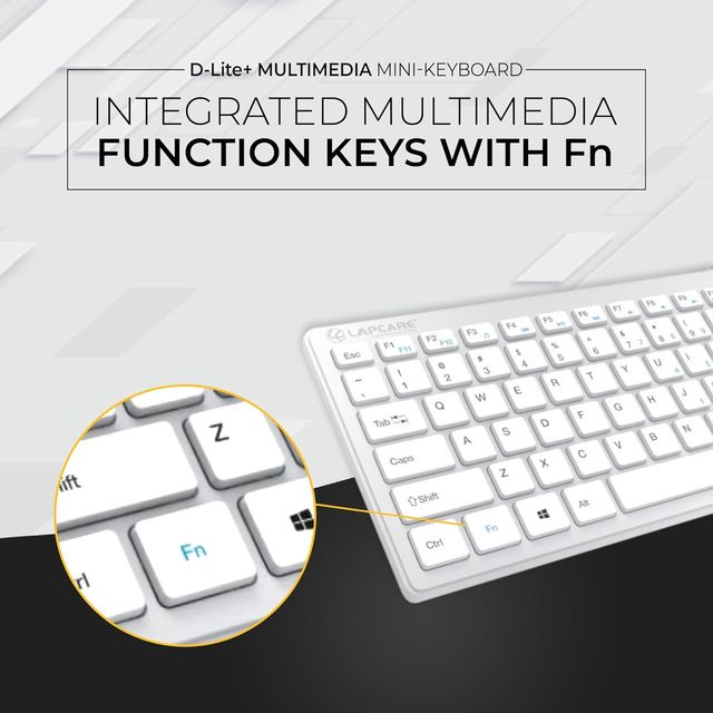 Lapcare D-Lite Plus Wireless Keyboard With 2.4 Ghz & 10 M Bt Range & 87 Keys 8 Million Key Life