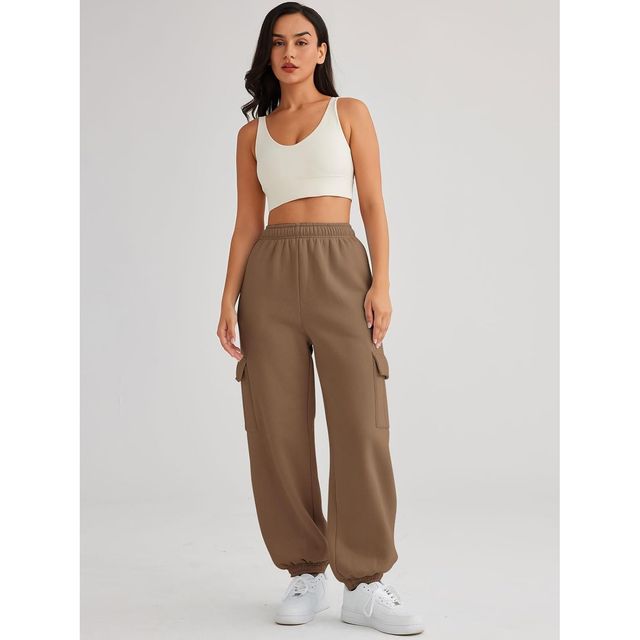 Q-rious Women's Urbanease Cargo Joggers | AMZ-17 | Brown - 30