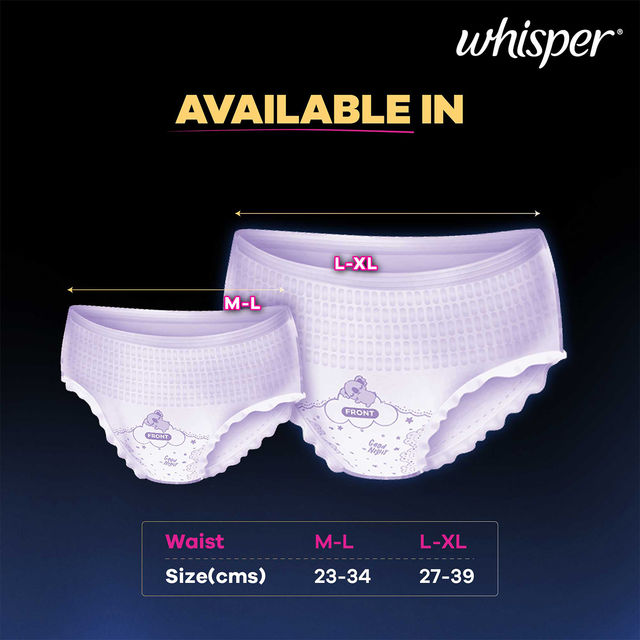 Whisper Super Absorbent Period Panties | M-L