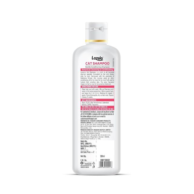 Lozalo Botanical Cat Shampoo | Hydrating | Cleansing | Calendula Extract | Paraben-Free