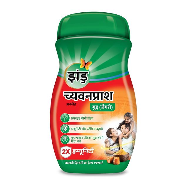 Zandu Jaggery Chyawanprash Avaleha, Made with Jaggery (Gur), No added Sugar