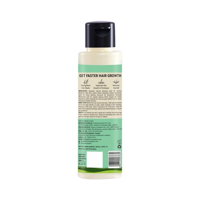 Pilgrim Spanish Rosemary & Biotin Hair Growth Oil helps Control Hairfall & strengthens Hair