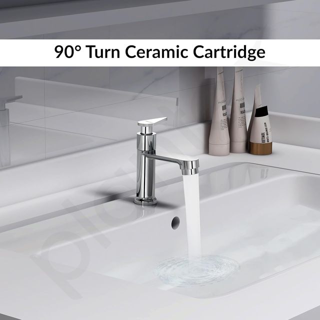 Plantex Pure Brass Single Lever Tap for Wash Basin - Teflon Tape (LEA-703-Chrome)