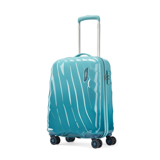 Skybags Unisex Solid ABS 55 L Telescopic Trolley Bag | Blue - S