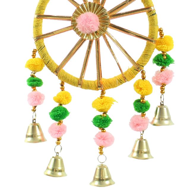 Tied Ribbons Set Of 4 Wall Door Hanging Latkan Toran With Bells