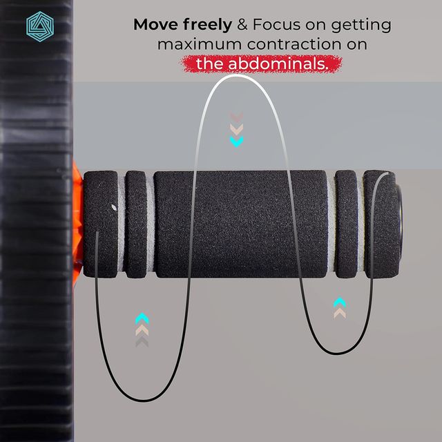 Boldfit Ab Roller For Abs Exercise Equipment For Tummy With Knee Mat Multicolor