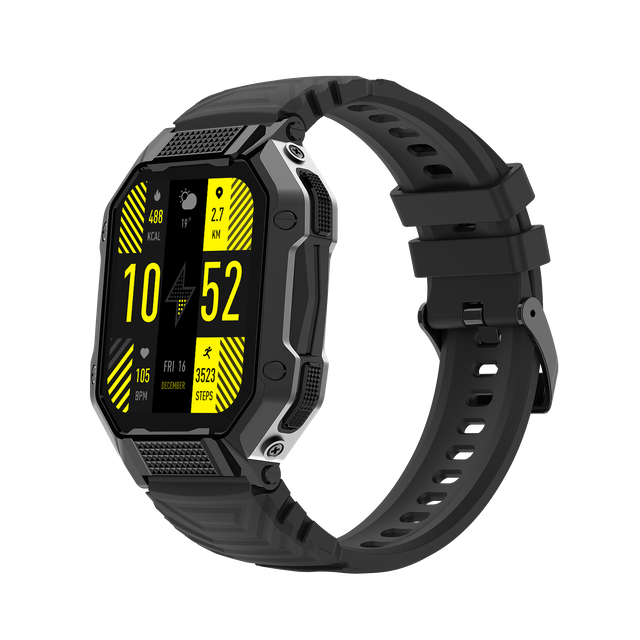 Fire-Boltt Shark Smartwatch | 1.82" Display | BT Calling - Black