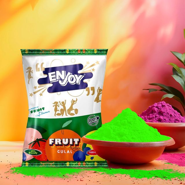 Enjoy Fruit Holi Gulal - Green