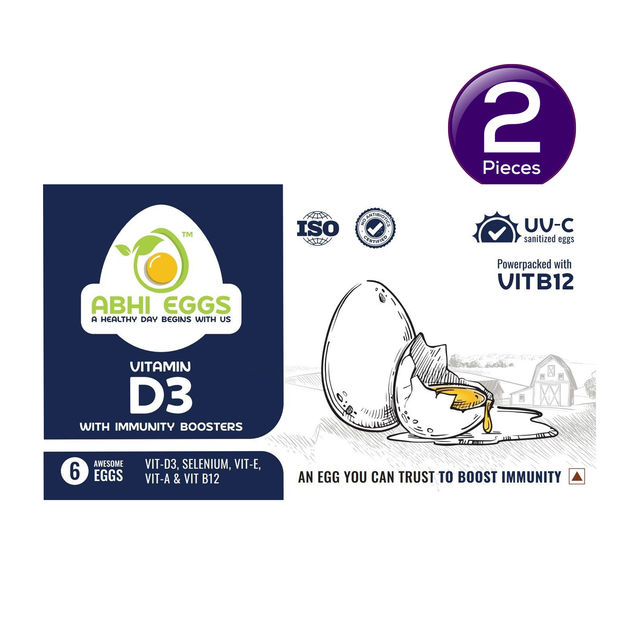 Abhi Vitamin D3 White Eggs With Immunity Boosters 6 pc Combo