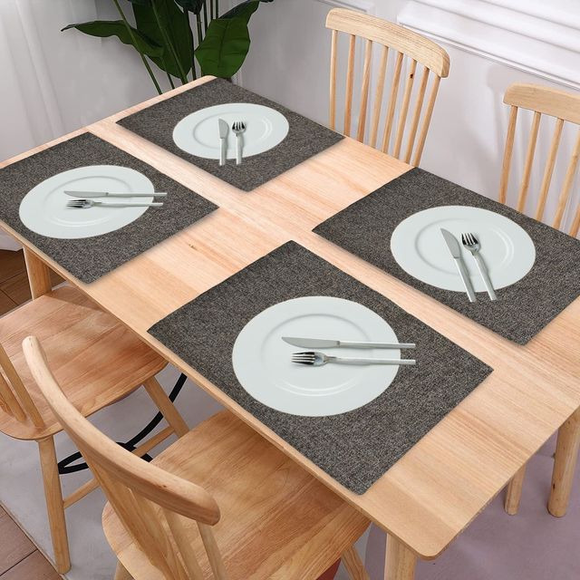Lushomes Jute Table Mat - Coffee Brown | Jute Placemat | 12 x 18 inch