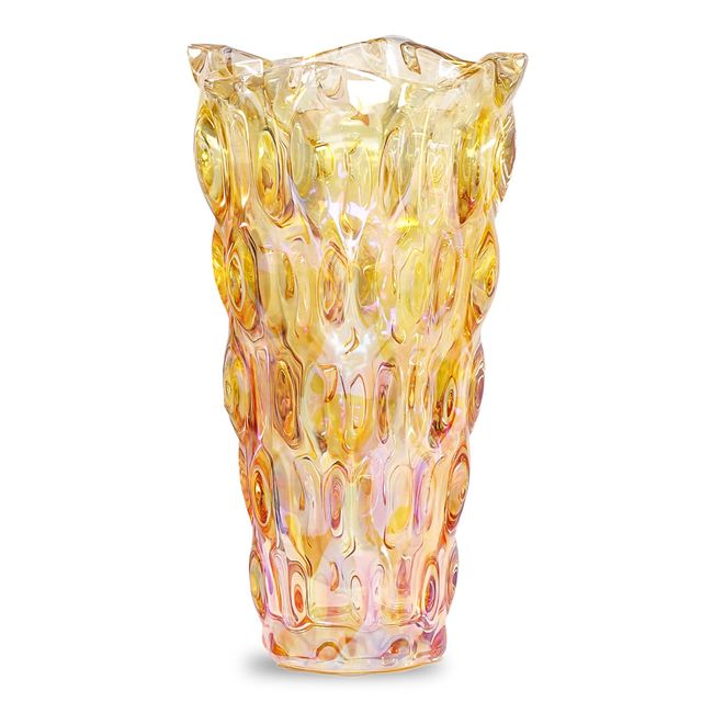 Ekhasa Crystal Glass Vase Flower Pot For Home Decoration | Center Table Decorative Items