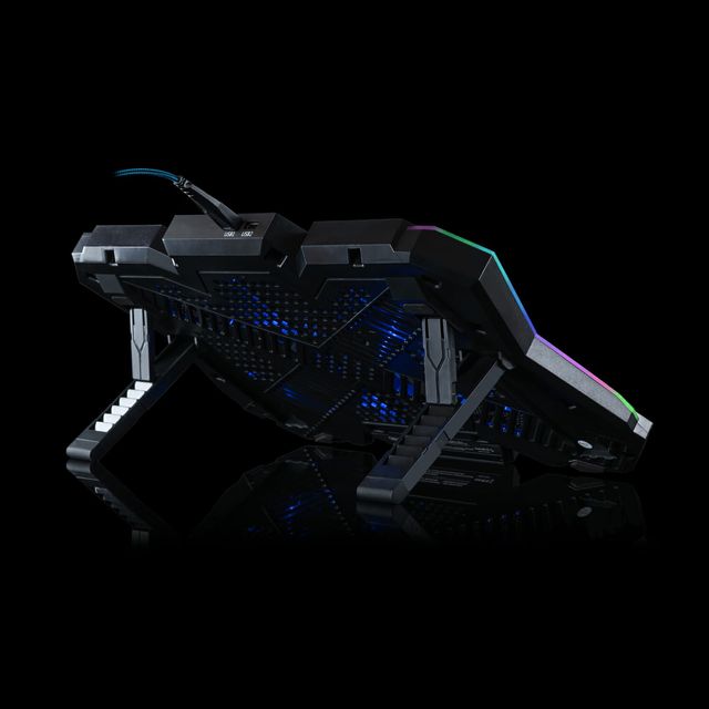 Cosmic Byte Meteoroid Rgb Laptop Cooling Pad With 6 Fan Upto 17 Inch Laptops (Black/Blue)