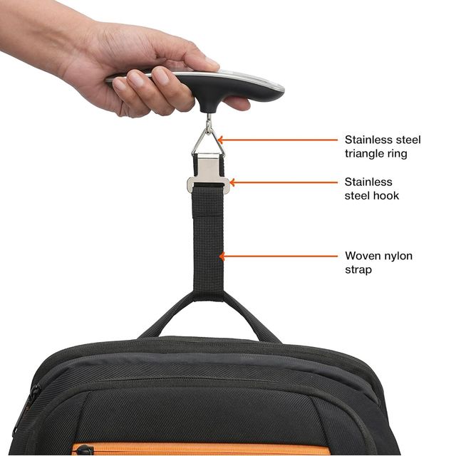 Themisto TH-WS09 Digital Luggage Weighing Scale| 50kg Capacity | Tare & Hold Functions