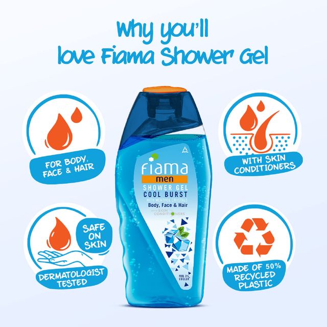 Fiama Cool Burst Men'S Shower Gel 250 ml Combo
