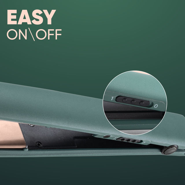 VEGA Salon Smooth Hair Straightener For Women With Ceramic Coated Plates Green (Vhsh-42)