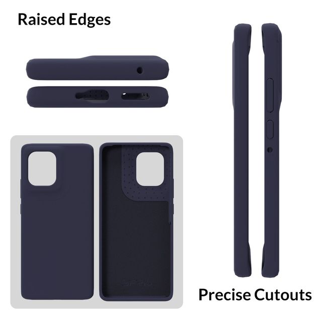 Sprig Premium Back Cover for Moto Edge 50 Liquid Silicone Shock Proof | Midnight Blue