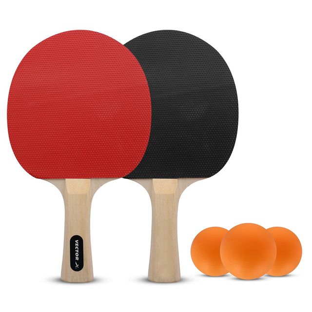 Vector X Cyber Table Tennis Playset (2 Racquets & 3 Balls) (Orange Ball)