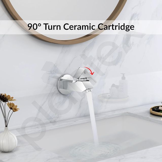 Plantex PRI-301 Brass Bib Cock Water Tap - Teflon Tape & Wall Flange (7 Year Warranty)