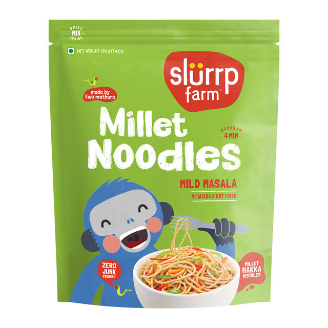 Slurrp Farm Millet Noodles - Mild Masala | No Maida and Not Fried 192 g Combo