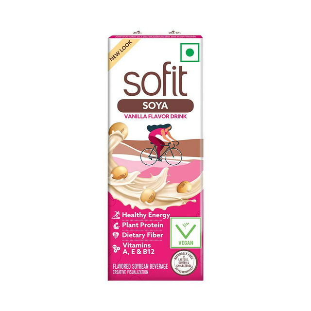 Sofit Soya drink Vanilla - Vegan Drink 180 ml Combo