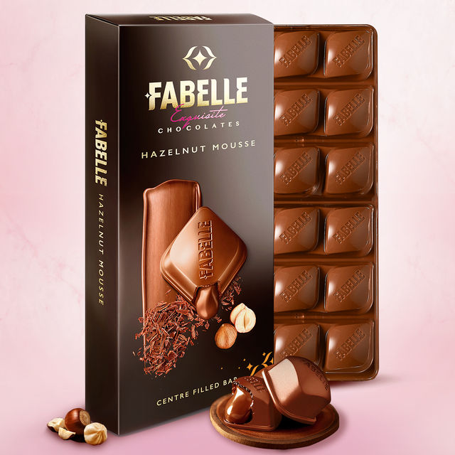 Fabelle Hazelnut Mousse Centre Filled Handcrafted bar