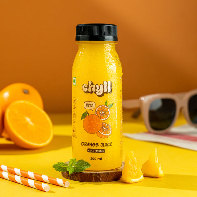 Chyll 100% Fresh Valencia Orange Juice - Cold Pressed(200ml), Chyll 100% Fresh Mango Juice - Cold Pressed(200ml) & Chyll 100% Fresh Sugarcane Juice - Cold Pressed(200ml) Combo