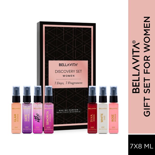 Snickers Shareable Bites Chocolate Pack Loaded With Peanuts Nougat & Caramel(120gms) & Bella Vita Luxury Edp Discovery Gift Set For Women(56ml) Combo