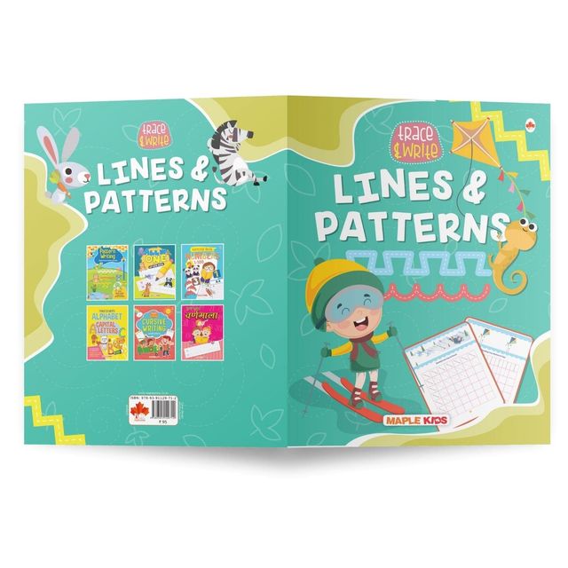 Lines and Curves - Pattern Writing - Writing Practice Book for Kids