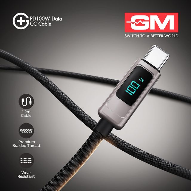 GM 100W C-C Type Charging Cable