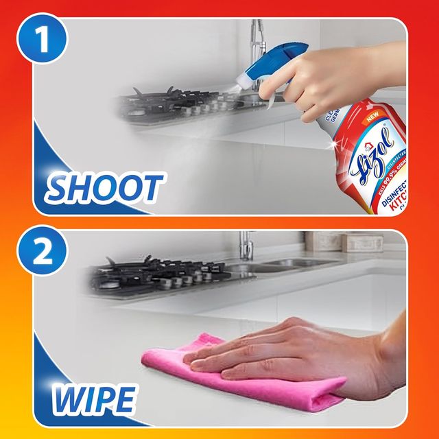 Lizol Kitchen Cleaner Spray - Cleans Stove, Chimney & Sink 450 ml Combo