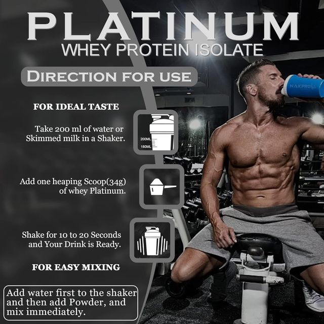 Nakpro Platinum Whey Protein Isolate Chocolate 28G Protein 6.4G Bcaa