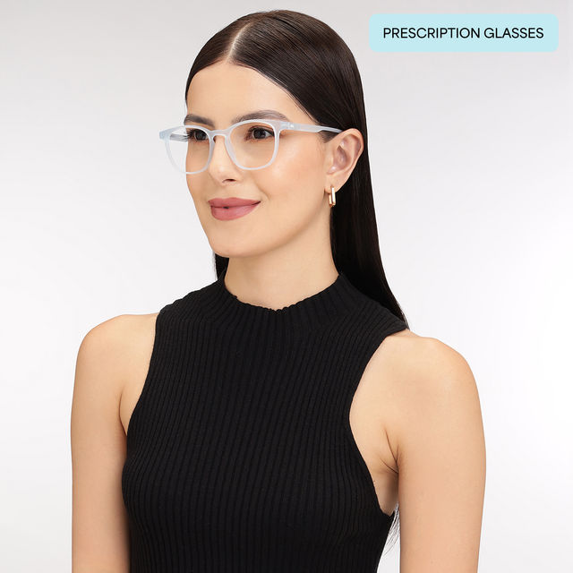 Hustlr Power by Lenskart Unisex TR90 Computer Glasses | Blue Sky - M
