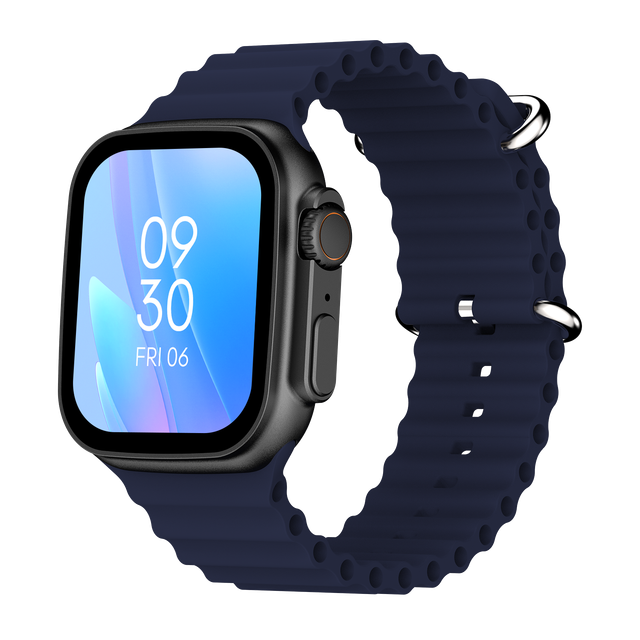 Fire-Boltt Warrior Smartwatch | 1.96" AMOLED Display | BT Calling - Navy Blue