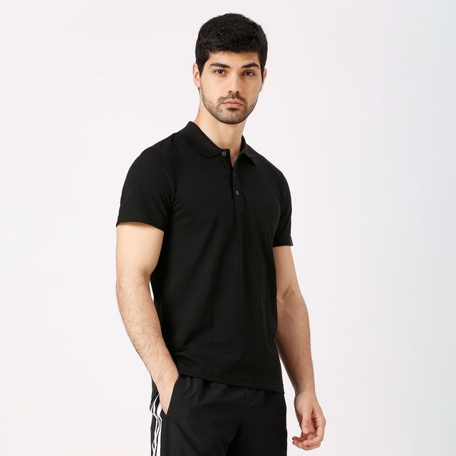 Adidas Men's Solid Black T-Shirt - Buy at ₹1289 Online | Instant