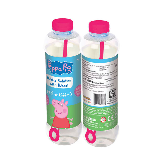 Playmagic 944 Ml Bubble Solution With Wand - Peppa Pig