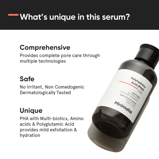 Minimalist Polyhydroxy Acid 3% Face Toner For Oily Skin