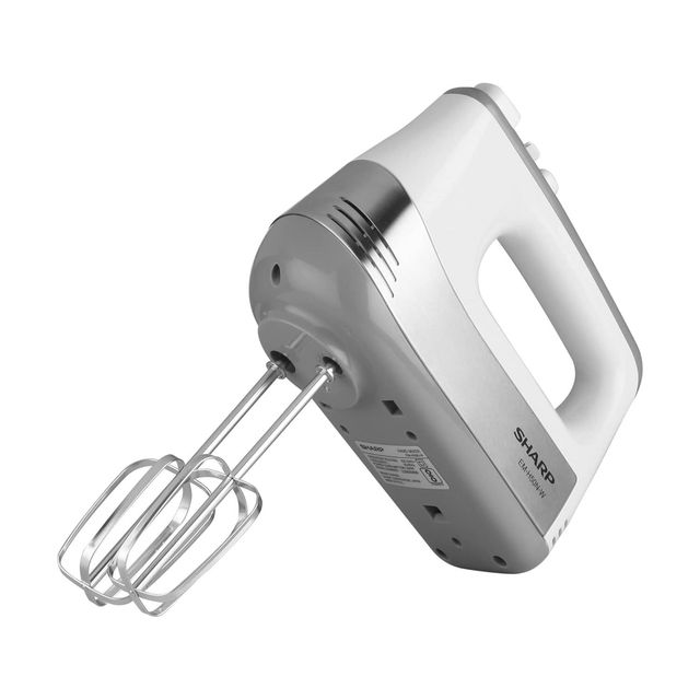 Sharp Hand Mixer EM-H50N-W | 500W | 5-Speed | Multiple Hooks for Whisking and Dough Making