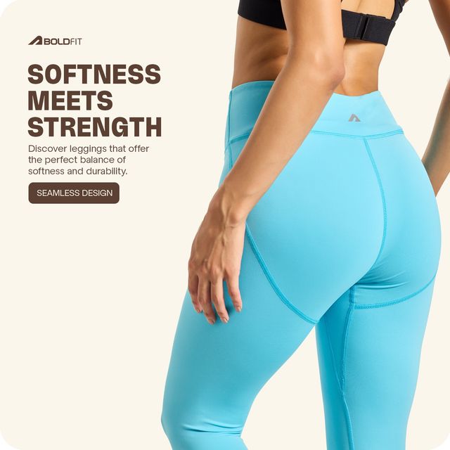 Boldfit Women's Yoga Pants Nylon Stretchable Fitness Leggings | SkyBlue - L