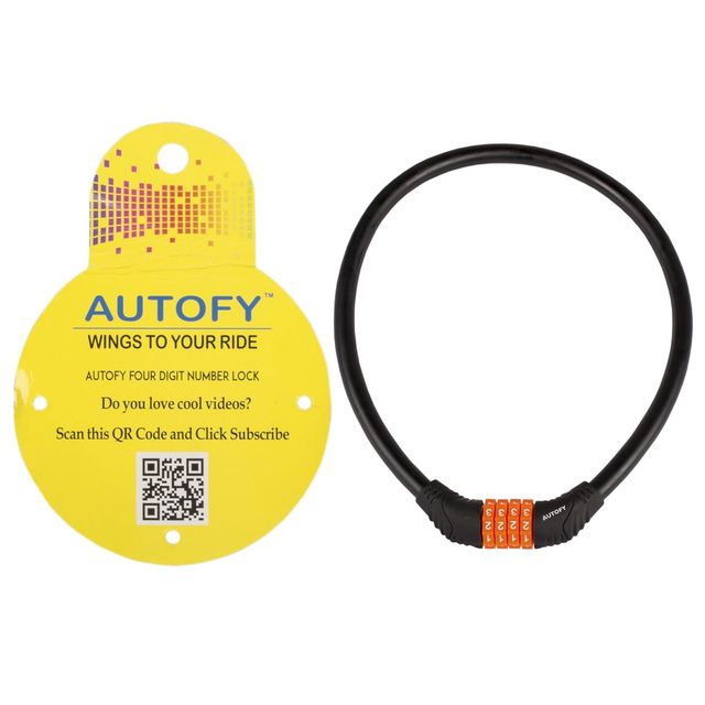 Autofy 4 Digit Number Lock Helmet Lock Multipurpose Lock Resettable Combination Lock