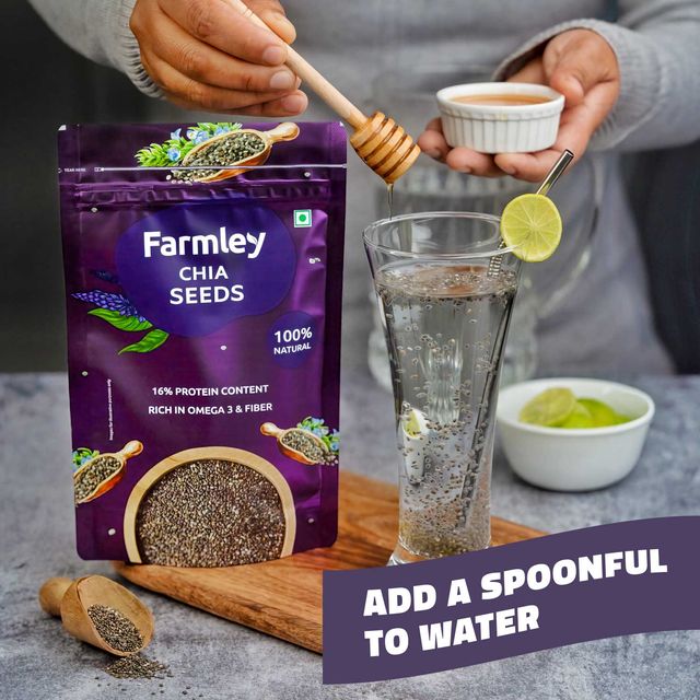 Farmley Premium Natural Chia Seeds Rich in Protein & Fiber