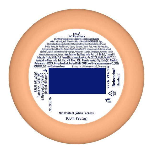 Nivea Soft Light Playful Peach Moisturizing Cream