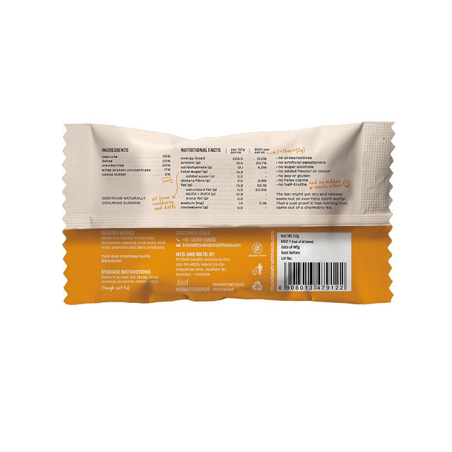 The Whole Truth Peanut Butter Protein Bar
