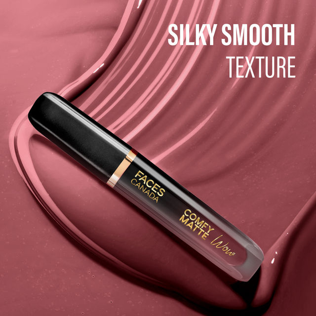 Faces Canada Comfy Matte Wow Liquid Lipstick - Cocoa Crush 07, One Swipe Application