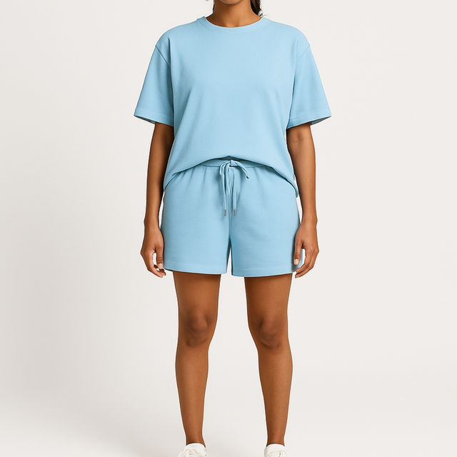 EQL Women's Pure Cotton Shorts | Light Blue - XL