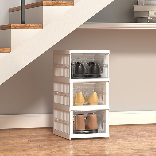 Senego Shoe Organiser | Shoe Rack | Sneaker Box | 3 Layer | Foldable - White