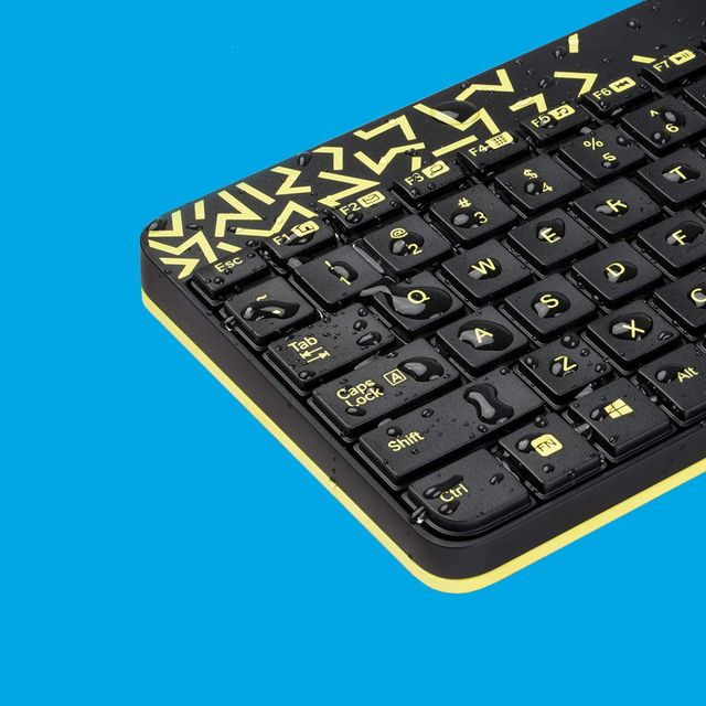 Logitech Mk240 Wireless Keyboard And Mouse Combo-Black/Yellow